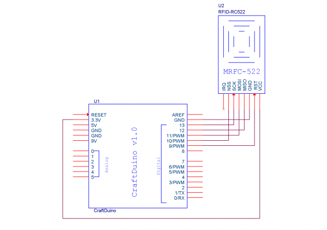 CraftDuino и RFID-модуль RC522. Обзор, подключение, тестовый скетч. Хардварный "Свой-чужой" – RoboCraft